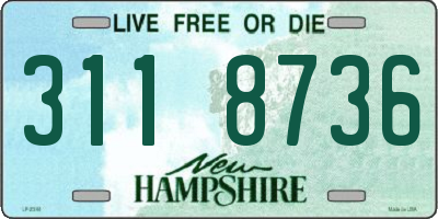 NH license plate 3118736