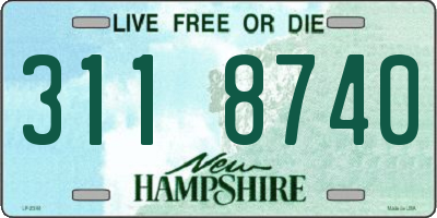 NH license plate 3118740