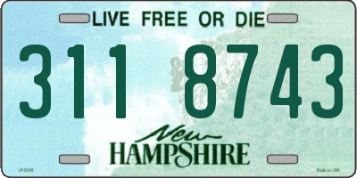 NH license plate 3118743