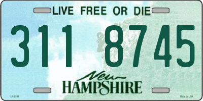NH license plate 3118745
