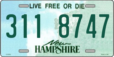 NH license plate 3118747
