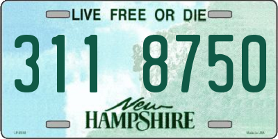NH license plate 3118750