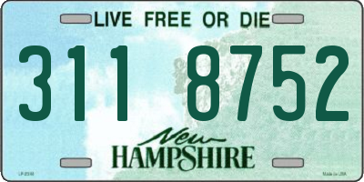 NH license plate 3118752