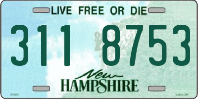 NH license plate 3118753