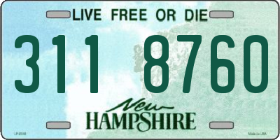 NH license plate 3118760