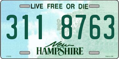 NH license plate 3118763