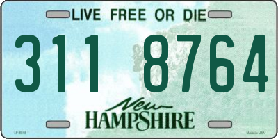 NH license plate 3118764