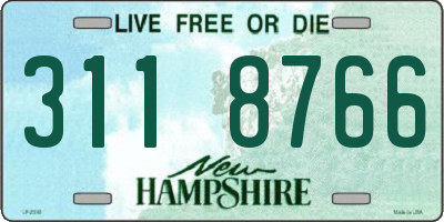 NH license plate 3118766