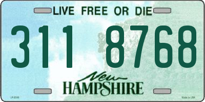 NH license plate 3118768