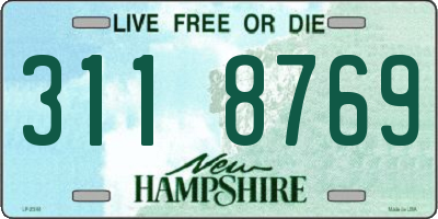 NH license plate 3118769
