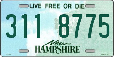 NH license plate 3118775