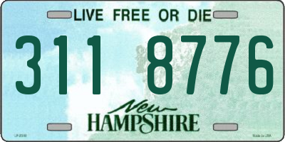 NH license plate 3118776