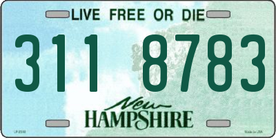 NH license plate 3118783