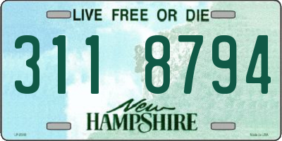 NH license plate 3118794