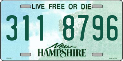NH license plate 3118796