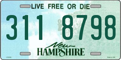NH license plate 3118798