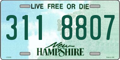 NH license plate 3118807