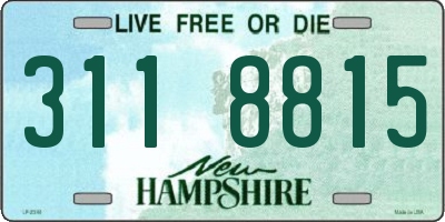 NH license plate 3118815