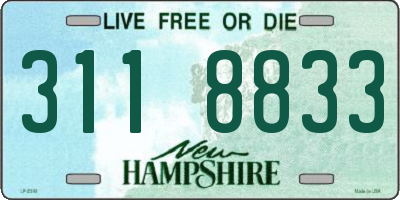 NH license plate 3118833