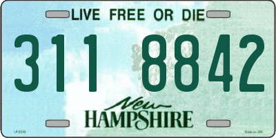 NH license plate 3118842