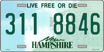 NH license plate 3118846