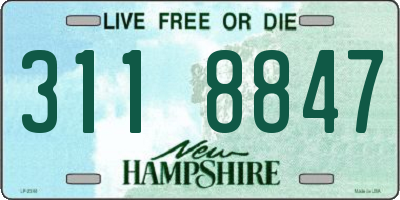 NH license plate 3118847