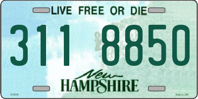 NH license plate 3118850