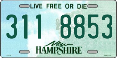 NH license plate 3118853