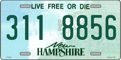 NH license plate 3118856