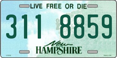 NH license plate 3118859