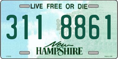 NH license plate 3118861
