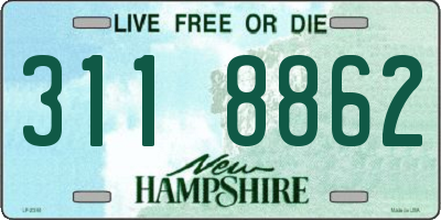 NH license plate 3118862
