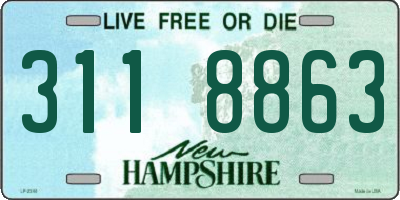 NH license plate 3118863