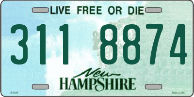NH license plate 3118874