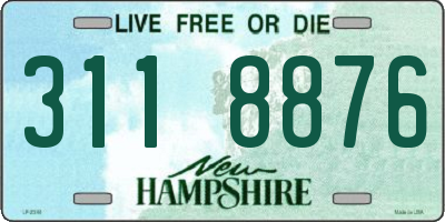 NH license plate 3118876