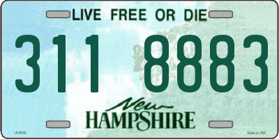 NH license plate 3118883