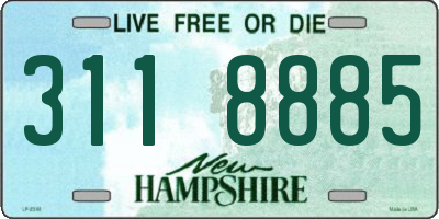 NH license plate 3118885