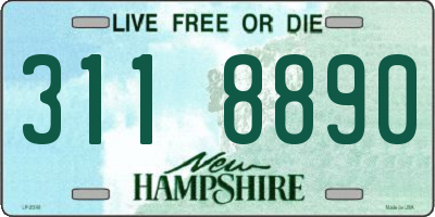 NH license plate 3118890