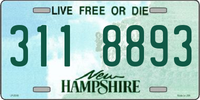 NH license plate 3118893