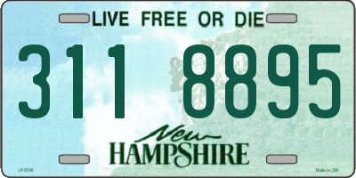 NH license plate 3118895