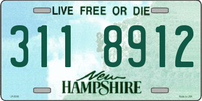 NH license plate 3118912