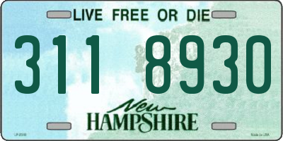 NH license plate 3118930