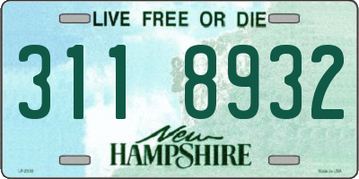 NH license plate 3118932