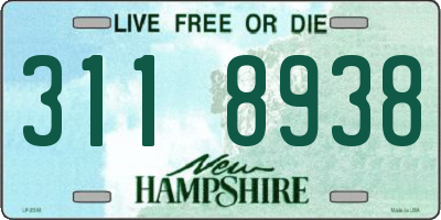 NH license plate 3118938