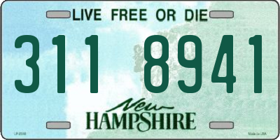 NH license plate 3118941