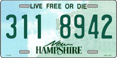 NH license plate 3118942