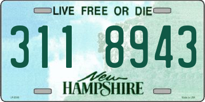 NH license plate 3118943