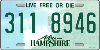 NH license plate 3118946