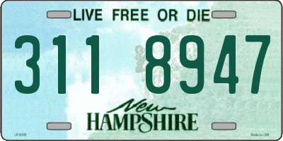 NH license plate 3118947