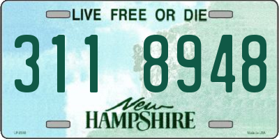 NH license plate 3118948